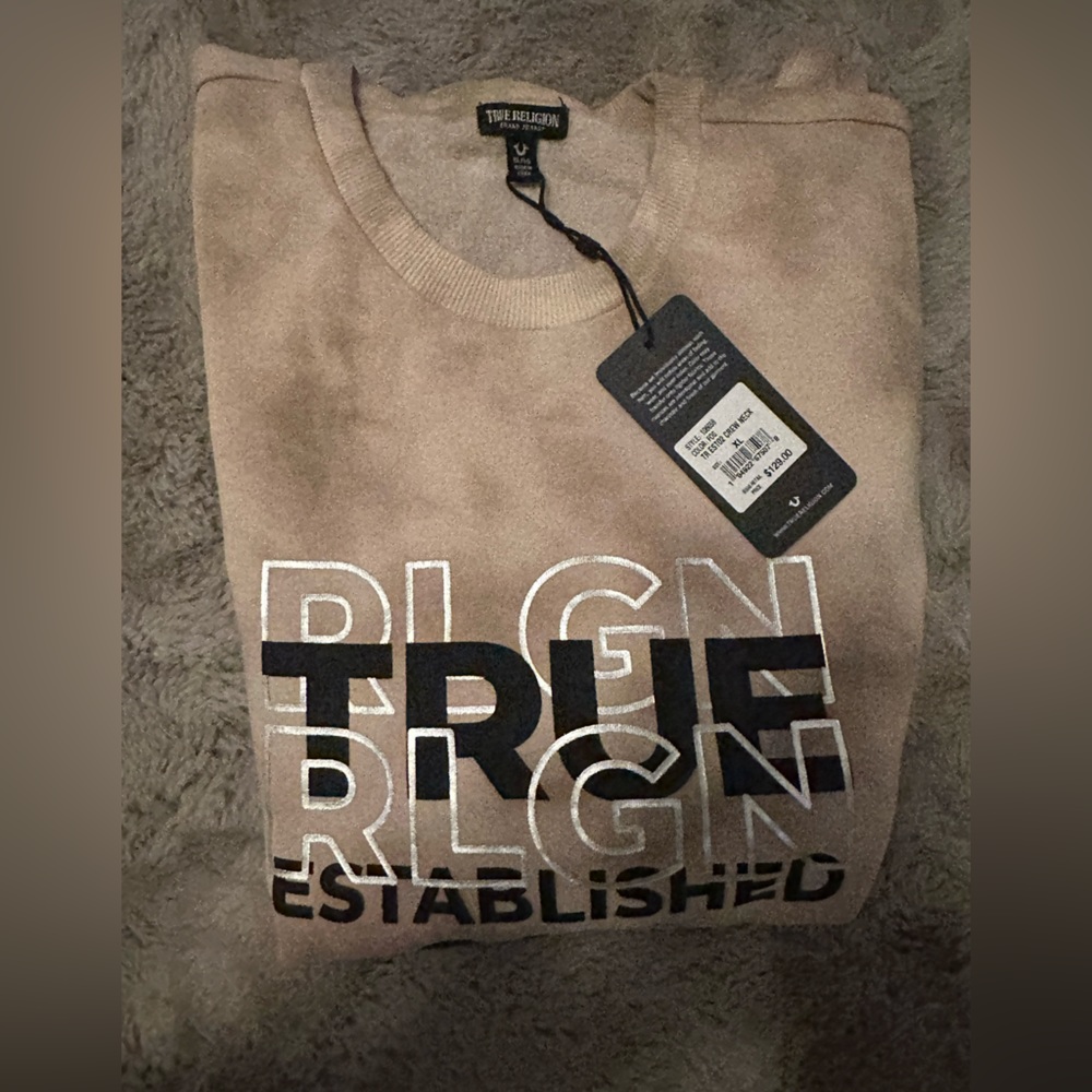 NWT - TRUE RELIGION LOGO CREWNECK SWEATSHIRT MENS SIZE XL - Picture 4 of 4